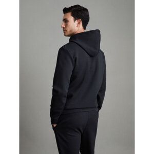 REISS FABIEN Interlock Jersey Drawstring Hoodie